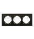Marco Triple Cristal Negro / Negro Mate Crystal