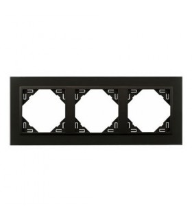 Marco Triple Cristal Negro / Negro Mate Crystal