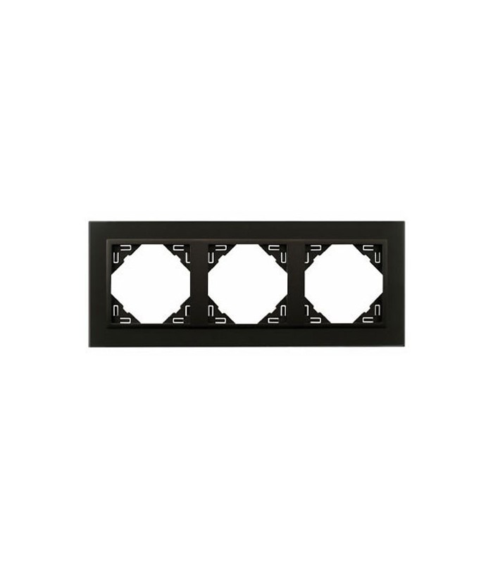 Marco Triple Cristal Negro / Negro Mate Crystal