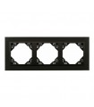 Marco Triple Cristal Negro / Negro Mate Crystal