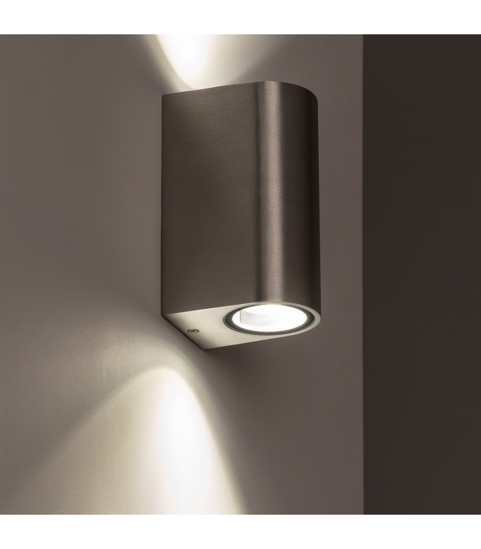 Aplique Pared Middle 2xGU10 Niquel IP44