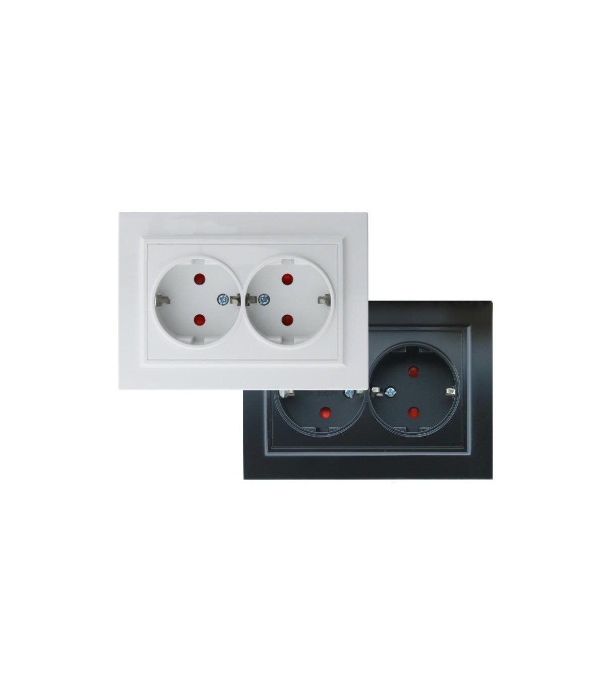 Enchufe Doble Schuko Serie EP 2P+TT 16A