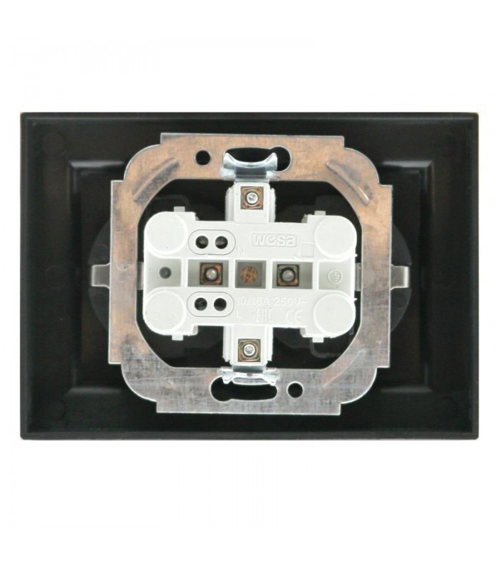 Enchufe Doble Schuko Serie EP 2P+TT 16A