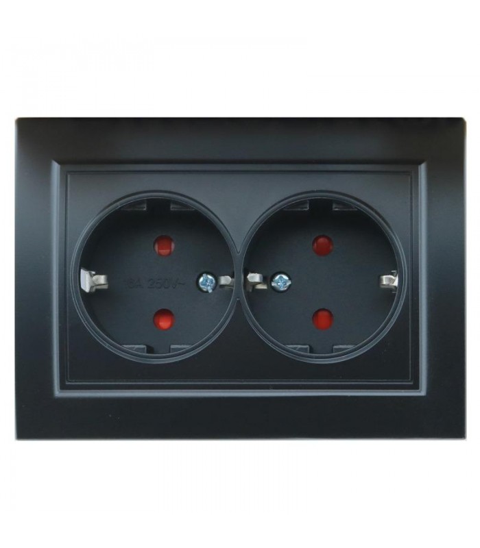 Enchufe Doble Schuko Serie EP 2P+TT 16A