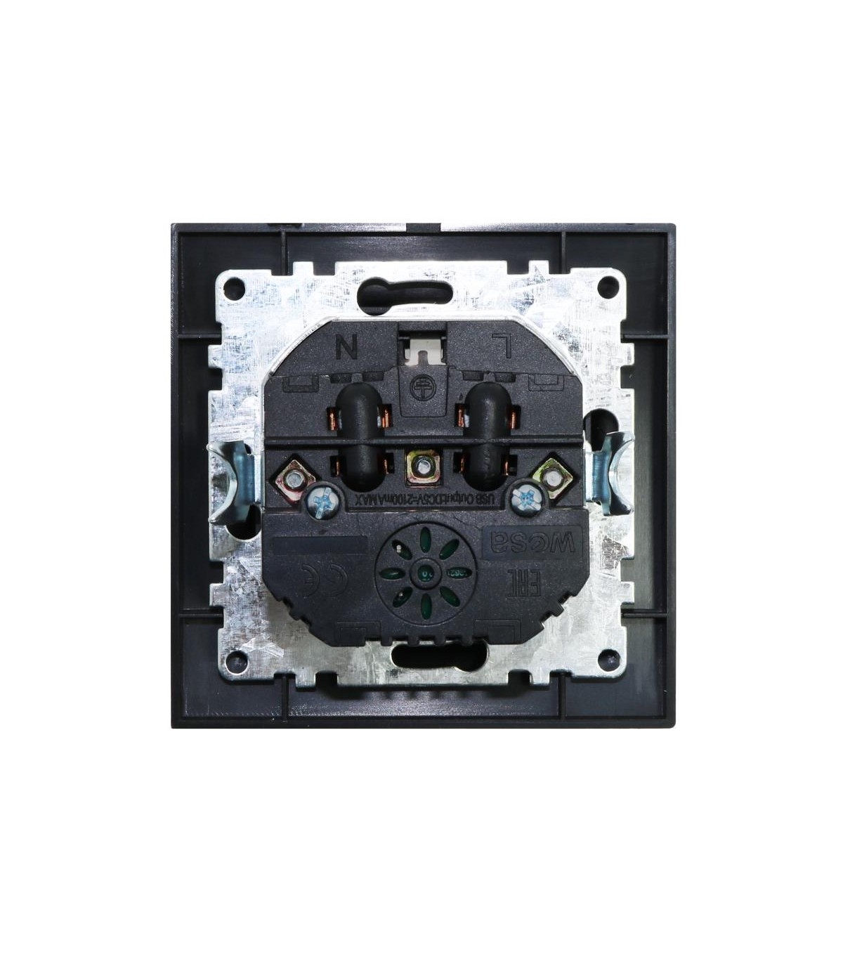 Enchufe Schuko Serie EP 2USB 2P+TT 16A