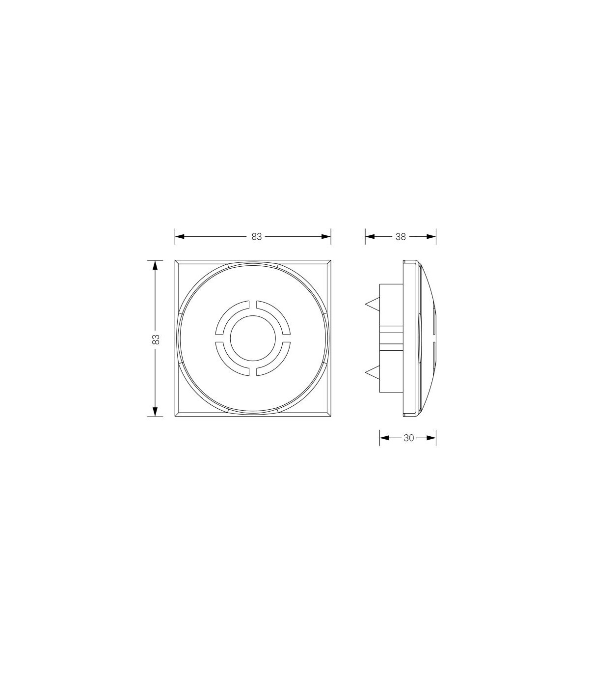 Baliza Estela 1h IP44 Gris