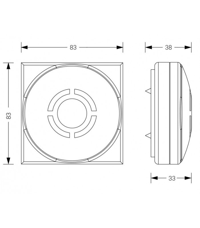 Baliza Estela Superficie 1h IP44 Aluminio