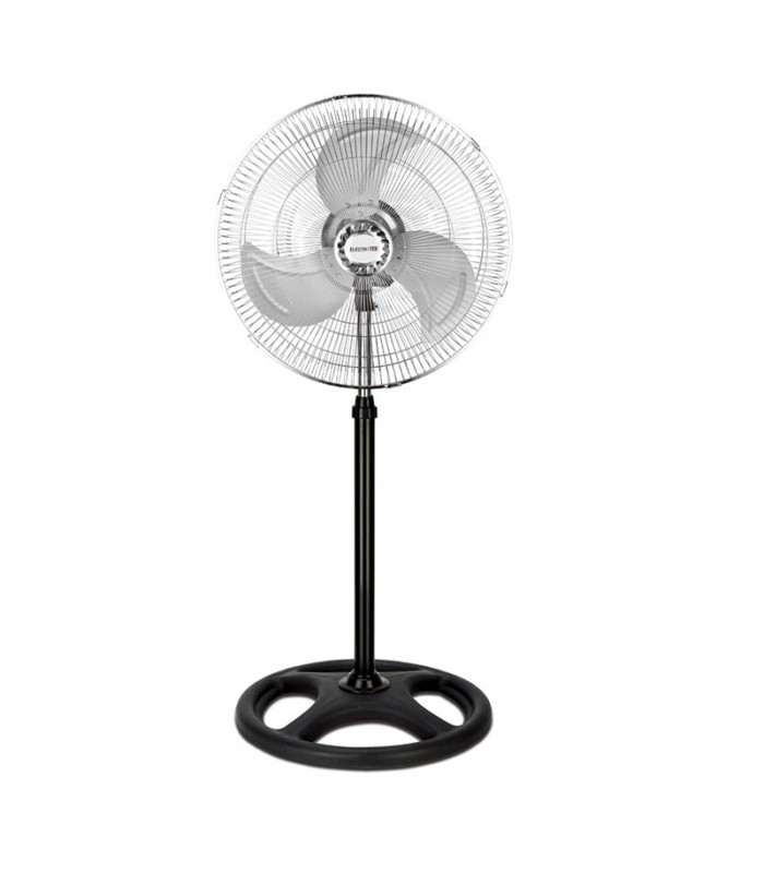 Ventilador de Pie Industrial Metal 80W 46cm Negro