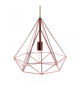 Lámpara Colgante Gumi Dorado Rosa 1xE27