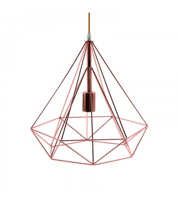 Lámpara Colgante Gumi Dorado Rosa 1xE27