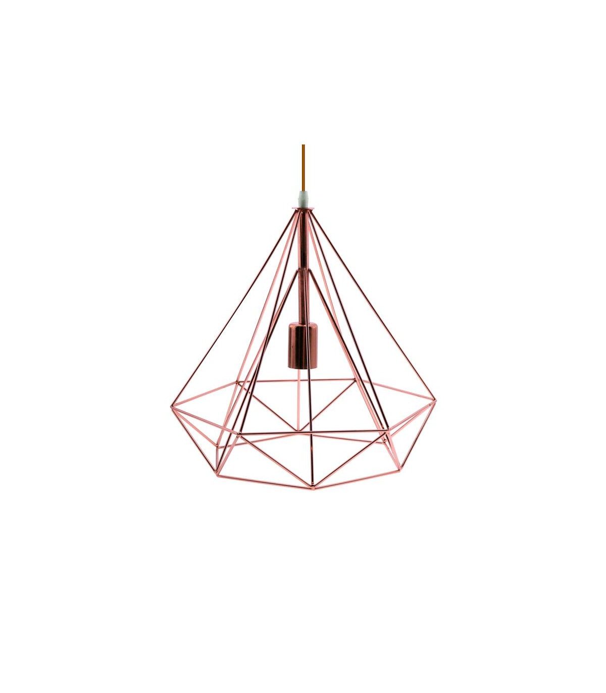 Lámpara Colgante Gumi Dorado Rosa 1xE27