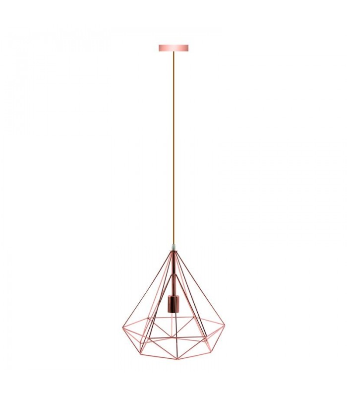 Lámpara Colgante Gumi Dorado Rosa 1xE27