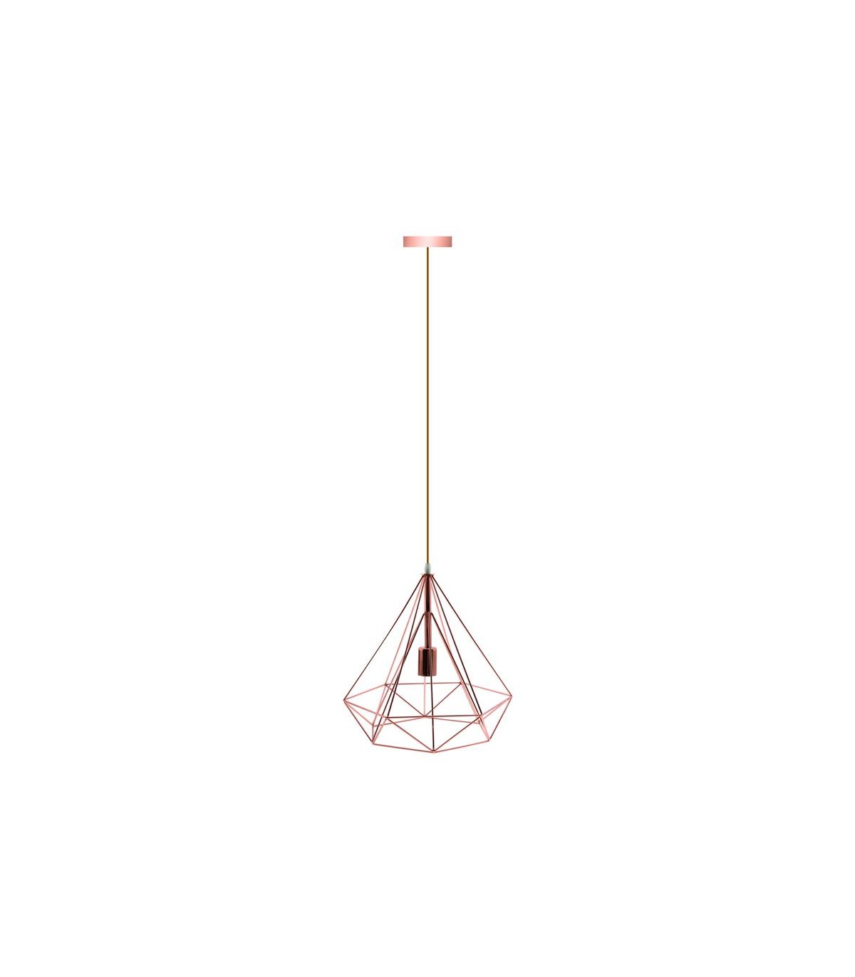 Lámpara Colgante Gumi Dorado Rosa 1xE27