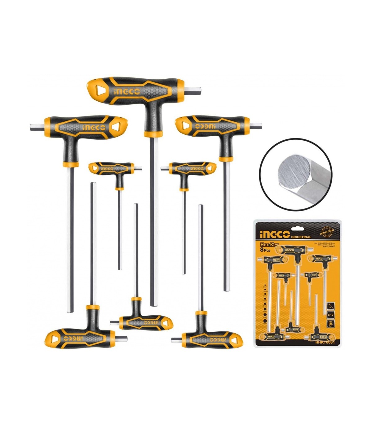 Juego 8 Llaves Allen Mango T 2-10mm