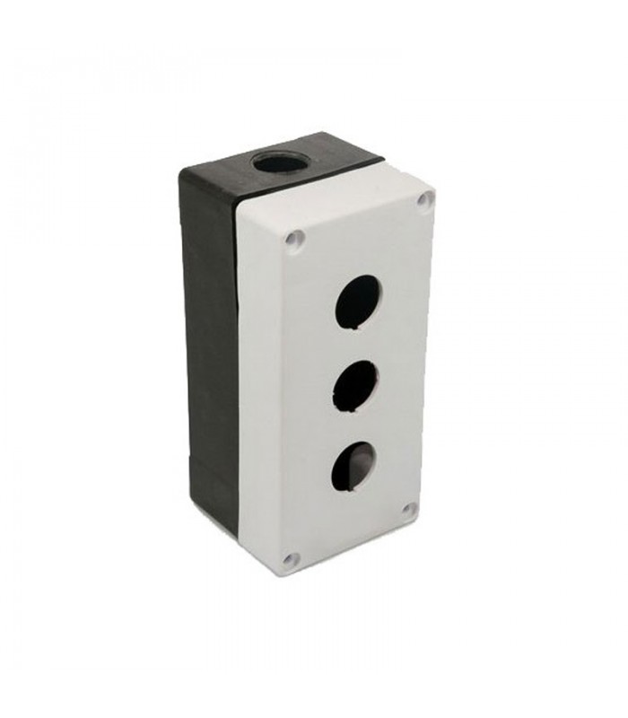 Caja Pulsador Sin Equipar IP65 Blanco 3 Elementos