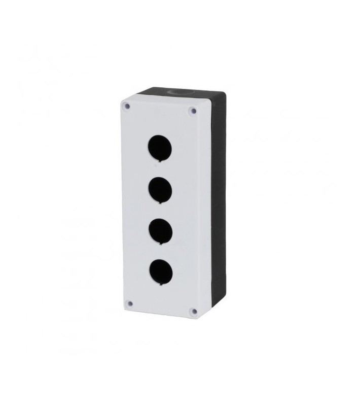 Caja Pulsador Sin Equipar IP65 Blanco 4 Elementos