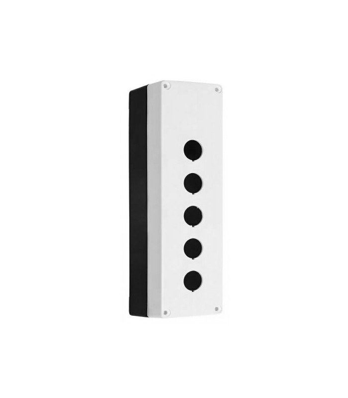 Caja Pulsador Sin Equipar IP65 Blanco 5 Elementos