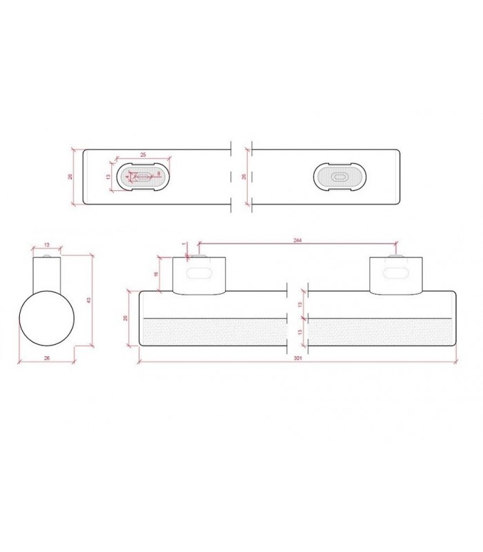 Lámpara LED Linestra 5W 450Lm 300mm 270º 3000K S14s IP42