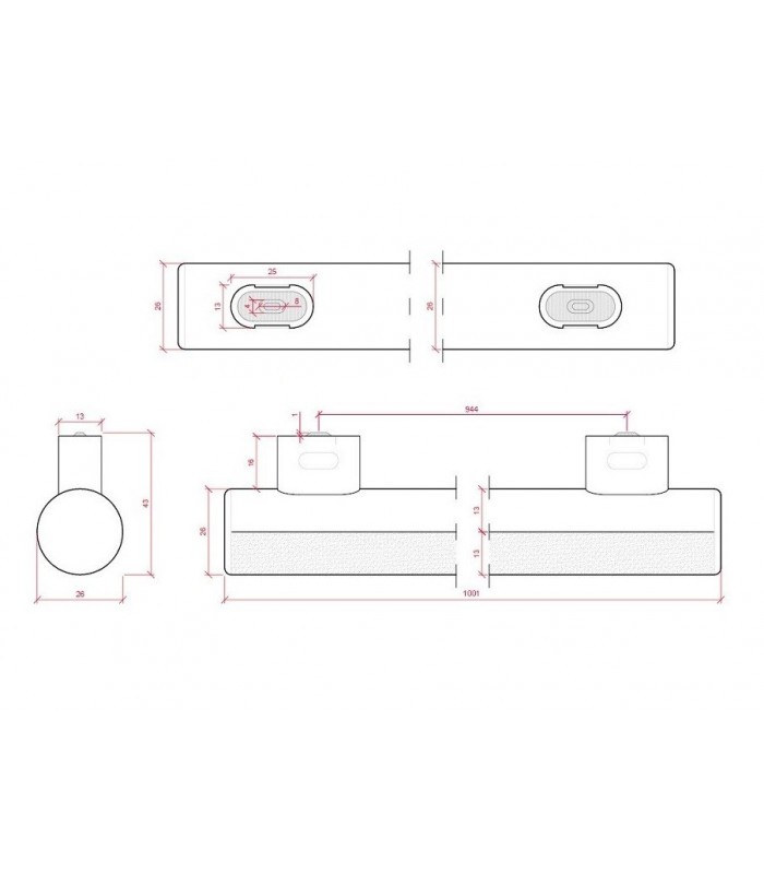 Lámpara LED Linestra 16W 1.600Lm 1000mm 270º S14s 3000K IP42