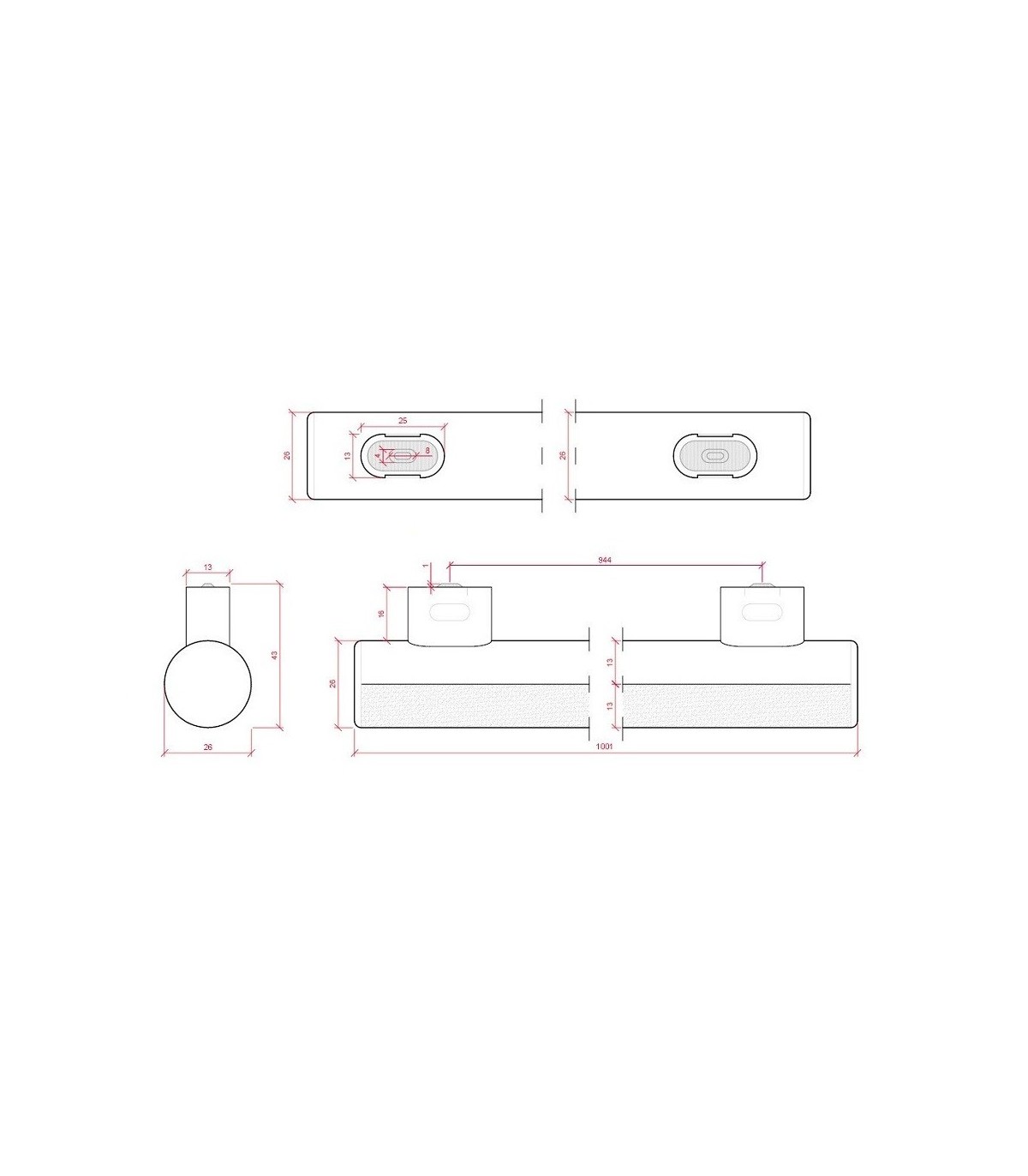 Lámpara LED Linestra 16W 1.600Lm 1000mm 270º S14s 3000K IP42