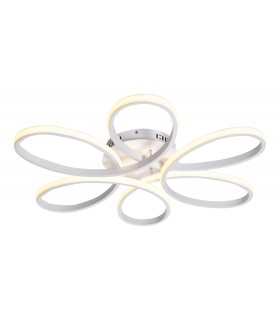 Plafón Flor 74W 6760Lm Cromo