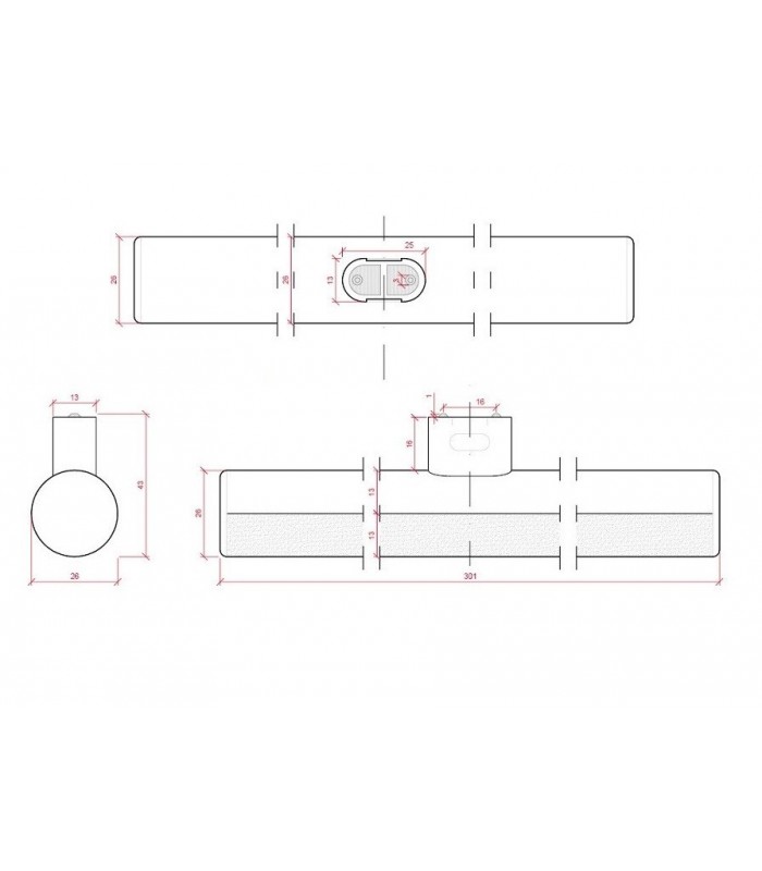Lámpara LED Linestra 5W 450Lm 300mm 270º S14d 3000K IP42