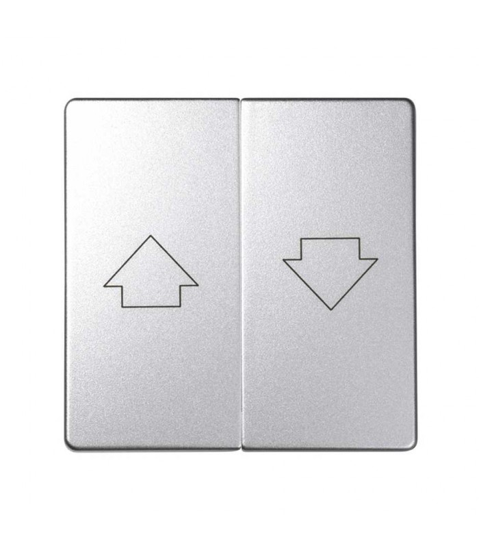 Tecla Doble para Persianas con Enclavamiento Aluminio Simon 82