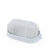 Aplique Aluminio Oval con Rejilla E27 Blanco