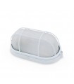 Aplique Aluminio Oval con Rejilla E27 Blanco