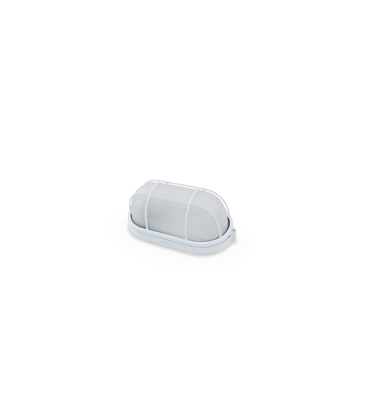Aplique Aluminio Oval con Rejilla E27 Blanco