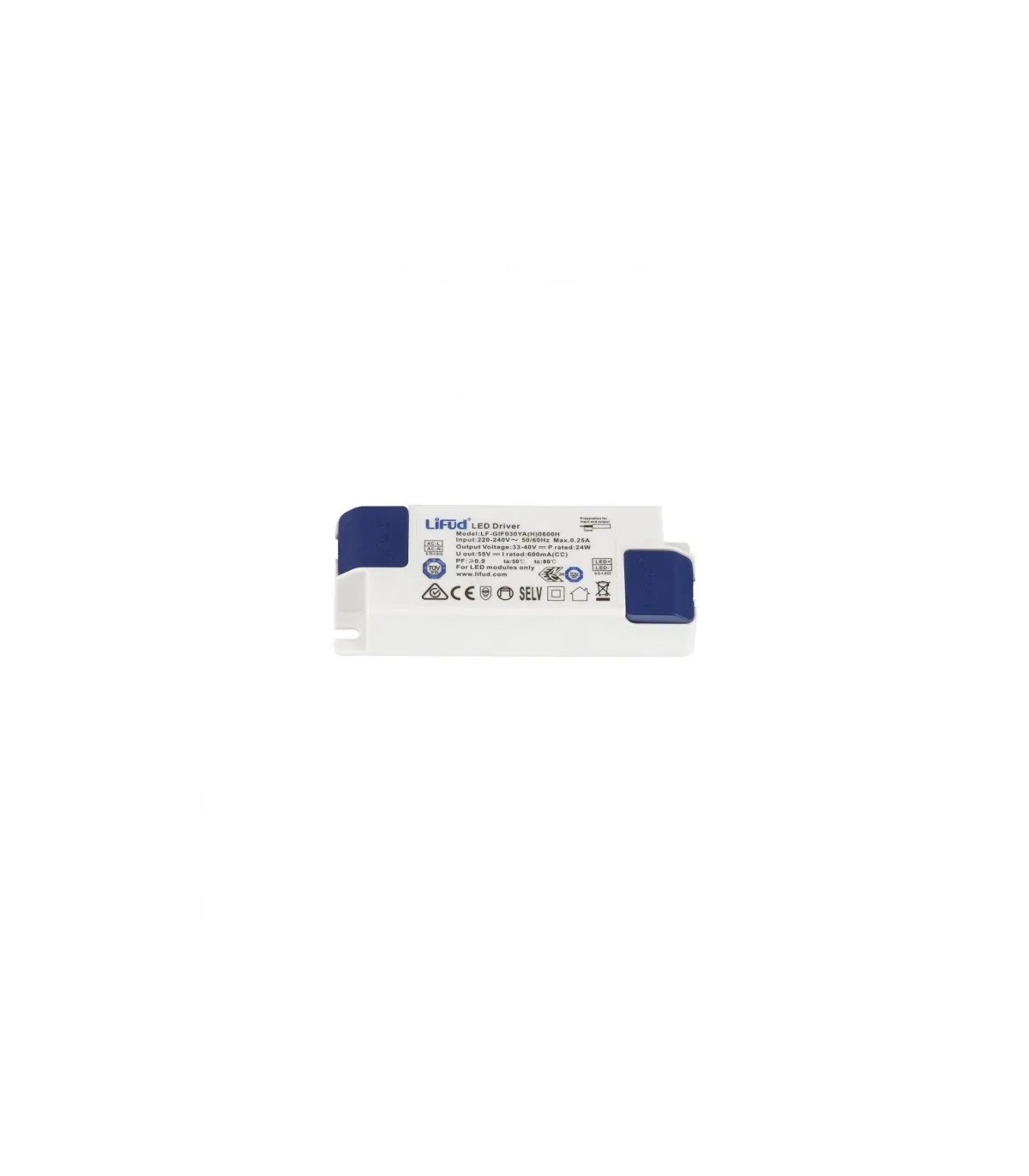 Driver LIFUD 24W OUT 33-40VDC 600mA Free Flicker