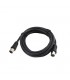 Prolongador Coaxial 3C2V Macho-Hembra Negro 2.5m