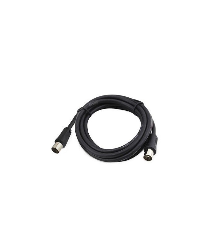 Prolongador Coaxial 3C2V Macho-Hembra Negro 2.5m