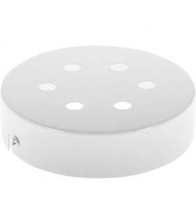 Florón 6 Agujeros 10mm Metal Blanco