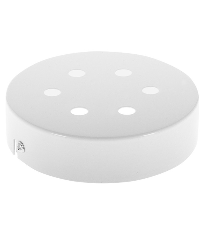 Florón 6 Agujeros 10mm Metal Blanco