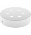 Florón 6 Agujeros 10mm Metal Blanco