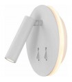 Aplique Lector CAYMAN Redondo Blanco 3+6W 620Lm