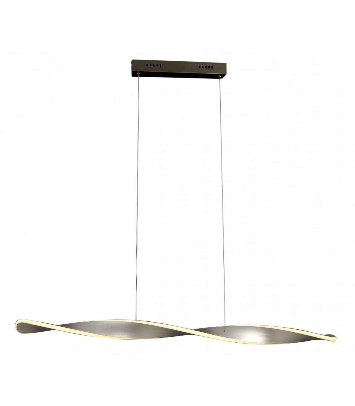 Lámpara Colgante Led Twister Níquel 40W 3920Lm 3000K