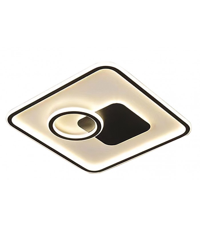 Plafón Cuadrado Blanco/Negro 120W 12000Lm CCT