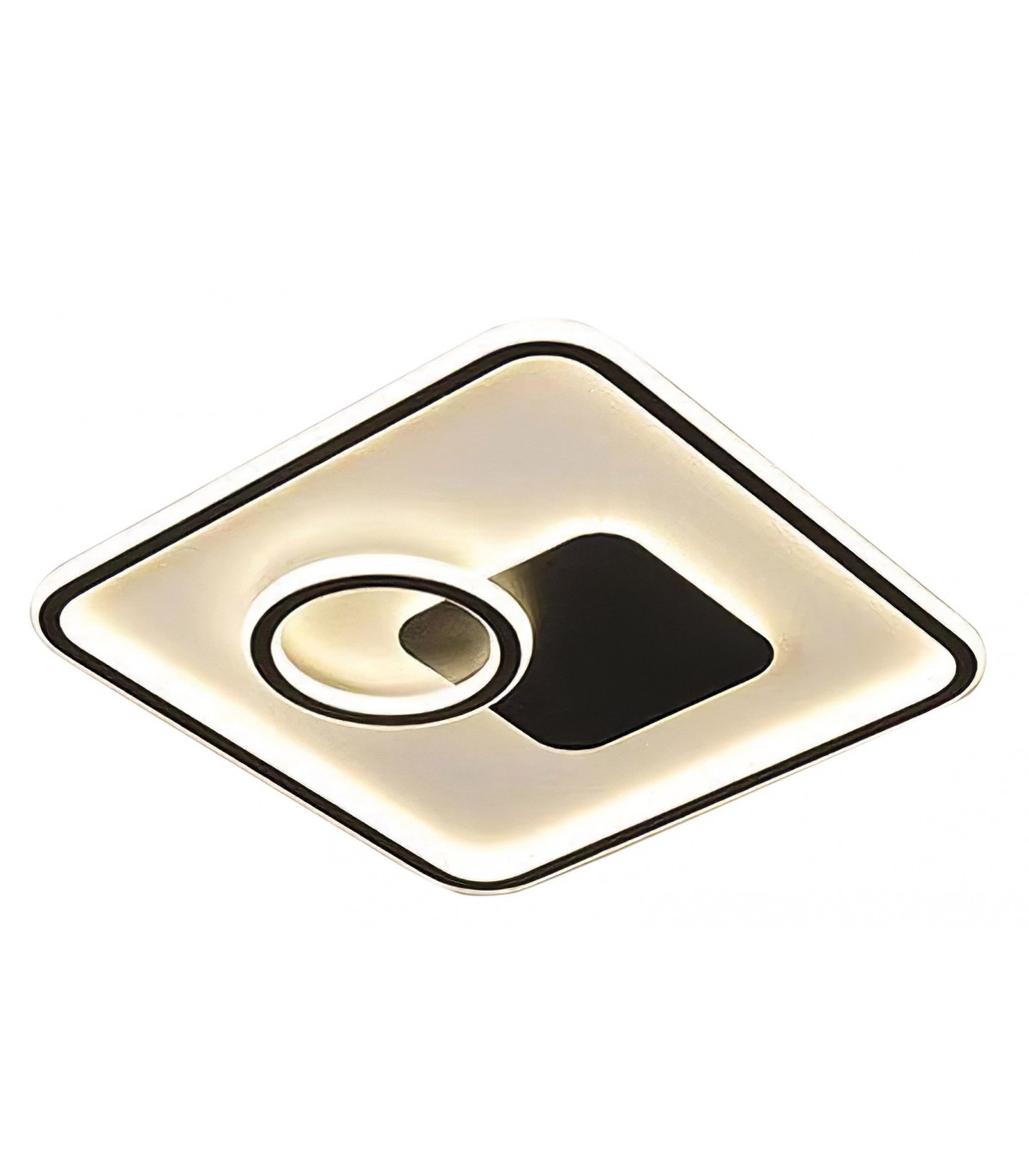 Plafón Cuadrado Blanco/Negro 120W 12000Lm CCT
