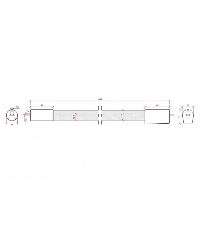 Tubo LED T5 11W 1.100Lm 120° 850mm IP25 G5 6000K