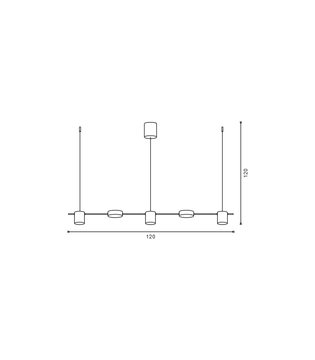 Lámpara Colgante Sixng Oro 30W 3000Lm