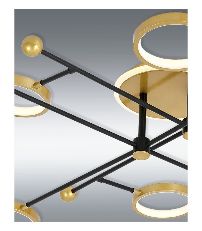 Plafón Cosmos 110W 7000Lm Oro / Negro CCT