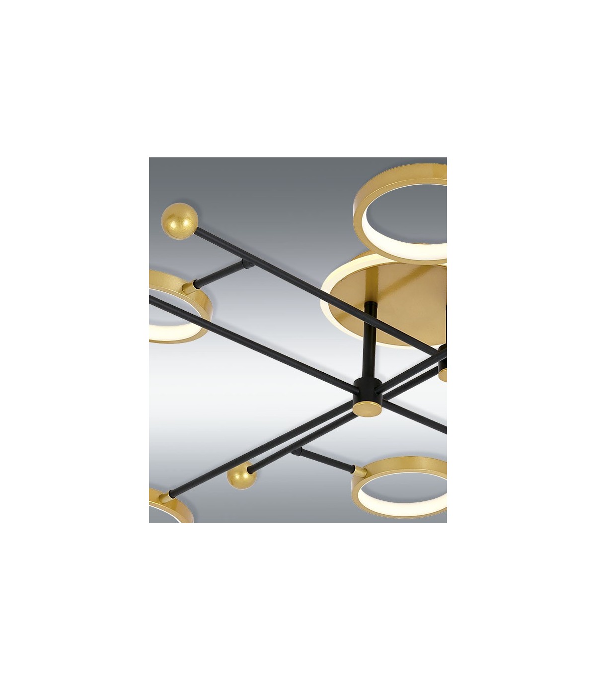 Plafón Cosmos 110W 7000Lm Oro / Negro CCT