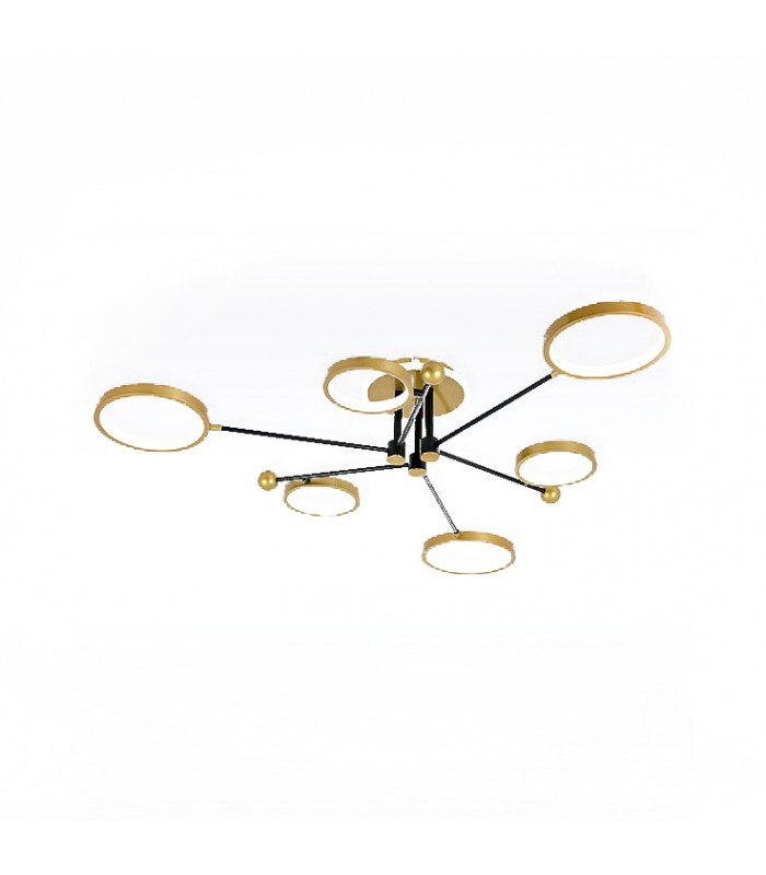 Plafón Cosmos 80W 5600Lm Oro / Negro CCT