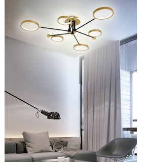 Plafón Cosmos 80W 5600Lm Oro / Negro CCT