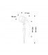 Estaca Jardín 6W 480Lm 230V IP65 4000K - Naranja - Verde