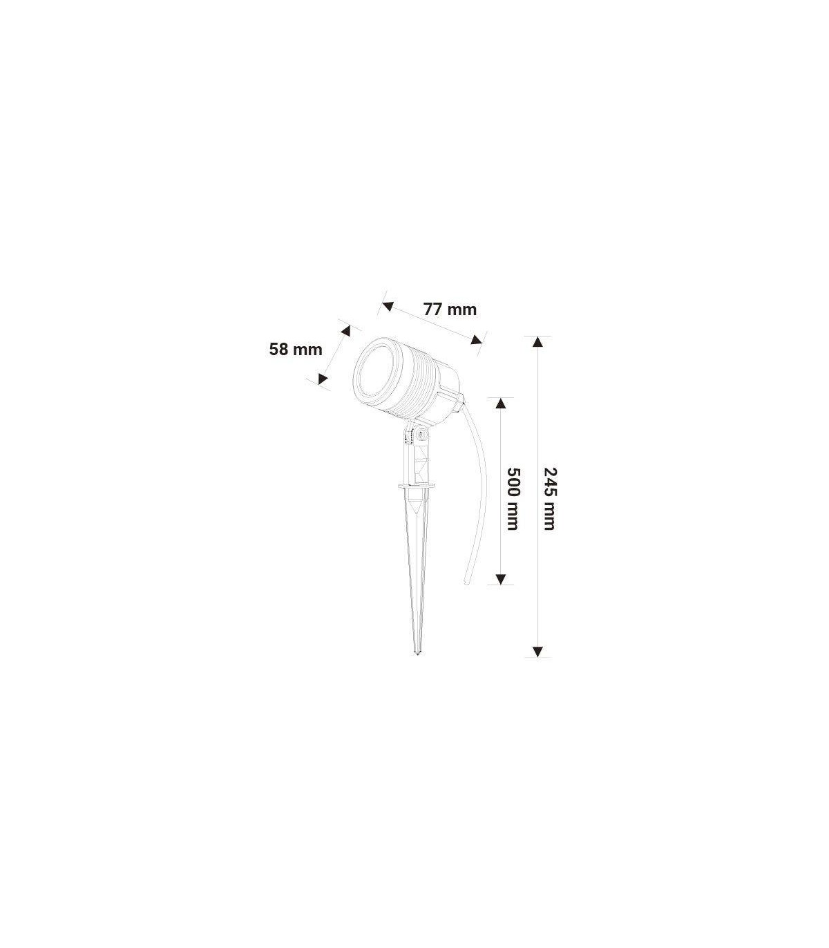 Estaca Jardín 6W 480Lm 230V IP65 4000K - Naranja - Verde