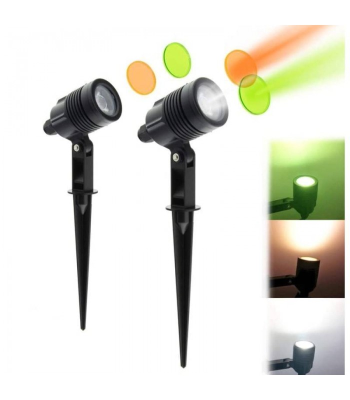 Estaca Jardín 6W 480Lm 230V IP65 4000K - Naranja - Verde