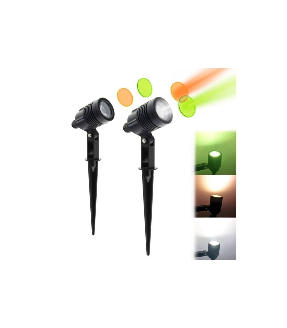 Estaca Jardín 6W 480Lm 230V IP65 4000K - Naranja - Verde